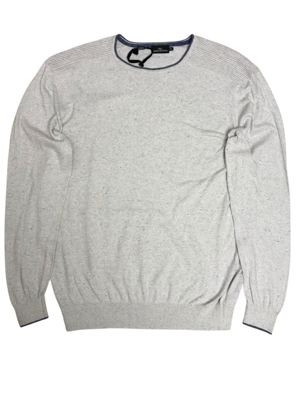 RODD & GUNN Sweater Cotton Luxury Casual Knit Heather Gray Long Sleeve Mens 2XL